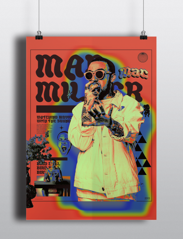 Mac Miller Watching Movies with the Sound Off Poster